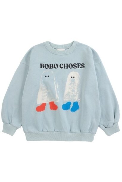 Bobo Choses booty ghosts sweatshirt light blue