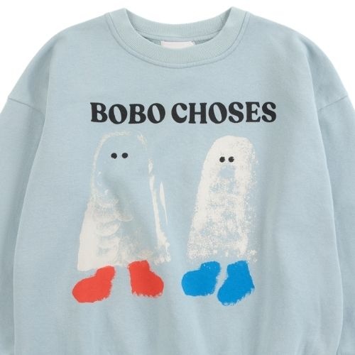 Bobo Choses booty ghosts sweatshirt light blue-3
