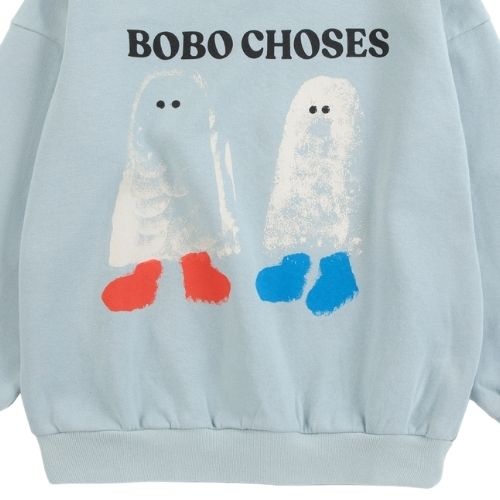 Bobo Choses booty ghosts sweatshirt light blue-4