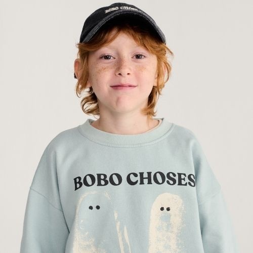 Bobo Choses booty ghosts sweatshirt light blue-2