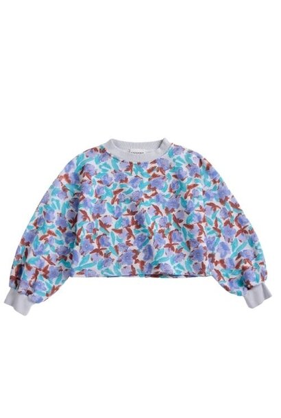 Bobo Choses watercolor all over cropped sweatshirt lavender