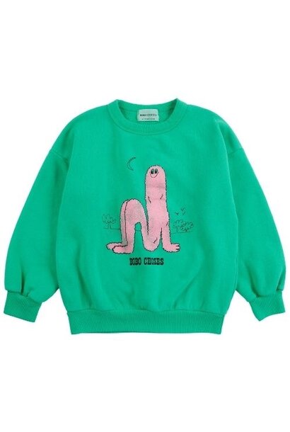 Bobo Choses long puff sweatshirt green