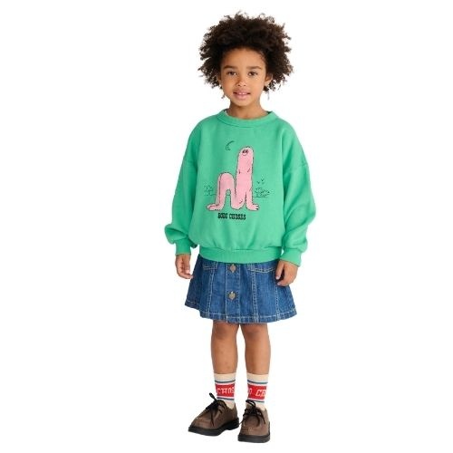 Bobo Choses long puff sweatshirt green-3