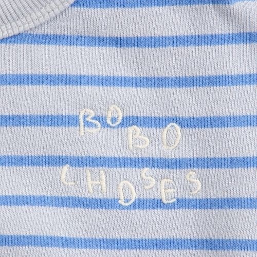 Bobo Choses bobo choses stripes sweatshirt light heather grey blue-4