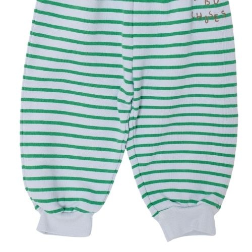 Bobo Choses bobo choses stripes jogging pants light heather grey green-3