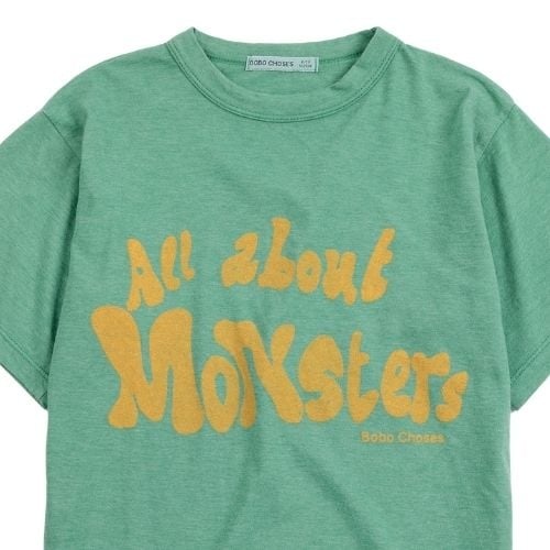 Bobo Choses all about monsters t-shirt light green-3