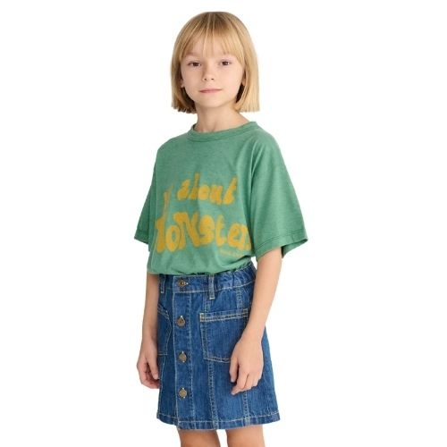 Bobo Choses all about monsters t-shirt light green-2