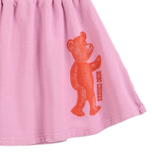 Bobo Choses softpaw monster fleece skirt pink-4