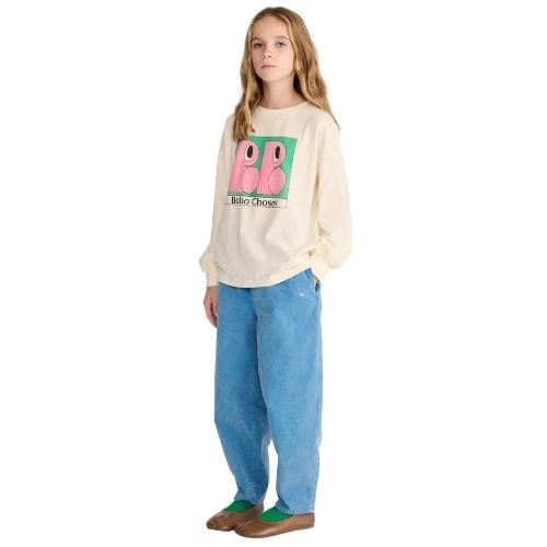 Bobo Choses booo bo choses tag woven pants blue-2