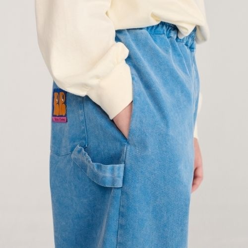 Bobo Choses booo bo choses tag woven pants blue-3