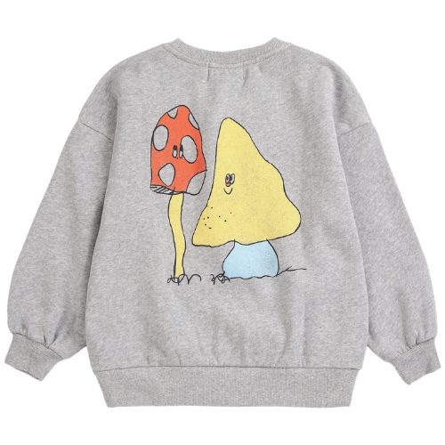 Bobo Choses mush monster duo sweatshirt light heather grey-8
