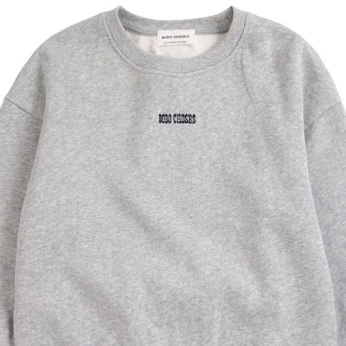 Bobo Choses mush monster duo sweatshirt light heather grey-6