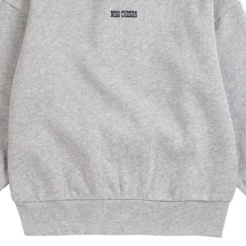 Bobo Choses mush monster duo sweatshirt light heather grey-7