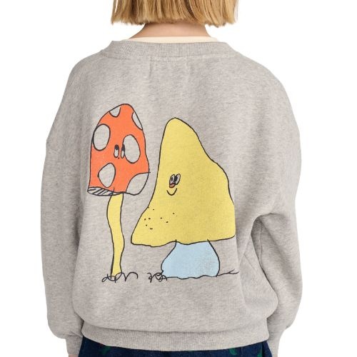 Bobo Choses mush monster duo sweatshirt light heather grey-2