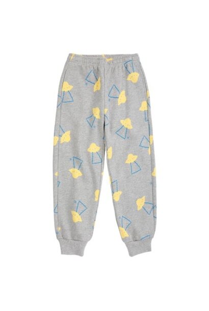 Bobo Choses pixel abduction all over jogging pants light heather grey