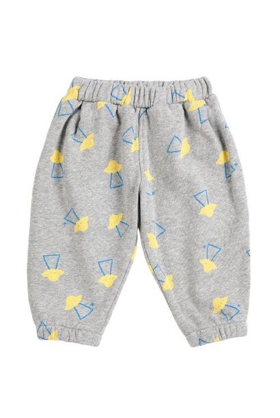Bobo Choses baby pixel abduction all over jogging pants light heather grey