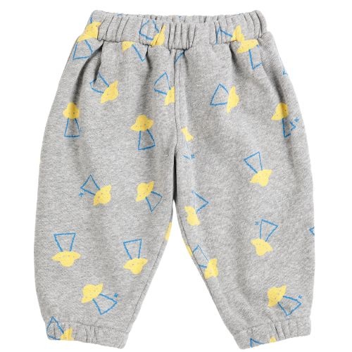 Bobo Choses baby pixel abduction all over jogging pants light heather grey-1