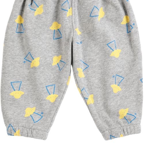 Bobo Choses baby pixel abduction all over jogging pants light heather grey-4