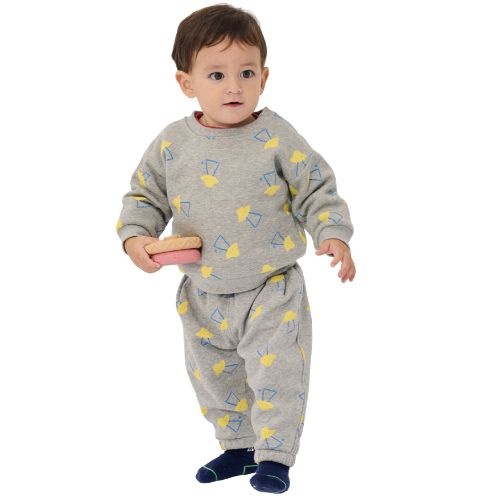 Bobo Choses baby pixel abduction all over jogging pants light heather grey-2