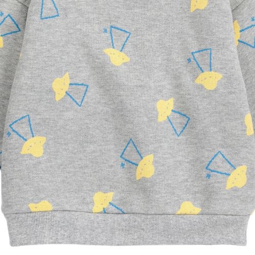 Bobo Choses baby pixel abduction all over sweatshirt light heather grey-4