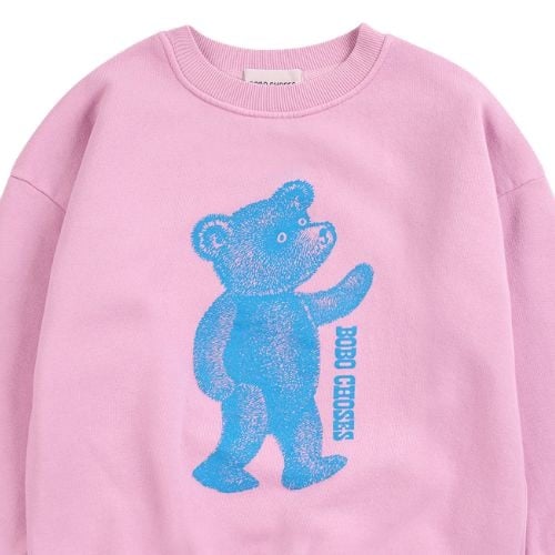 Bobo Choses softpaw monster sweatshirt pink-4