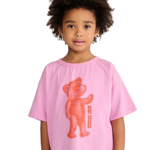 Bobo Choses softpaw monster t-shirt pink-2