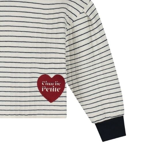 Charlie Petite sien sweater stripes ecru navy - trui-3