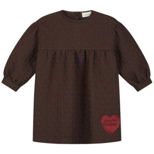 Charlie Petite jara dress dark brown - jurk-1