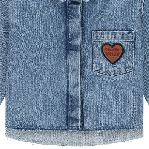 Charlie Petite sage blouse light blue-5