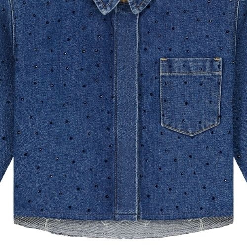 Charlie Petite sage blouse medium blue-3