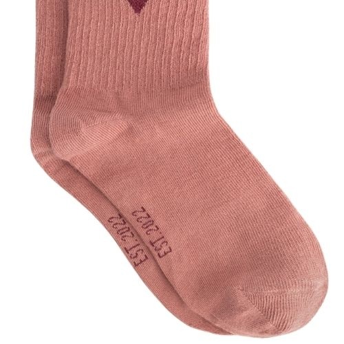 Charlie Petite soy socks pink with bordeaux - sokken-3