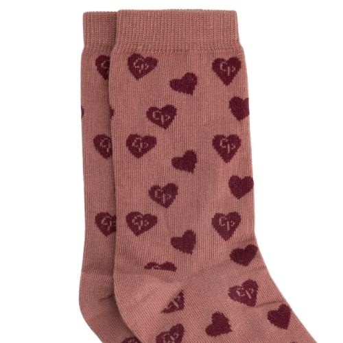 Charlie Petite seven socks pink with bordeaux - sokken-2