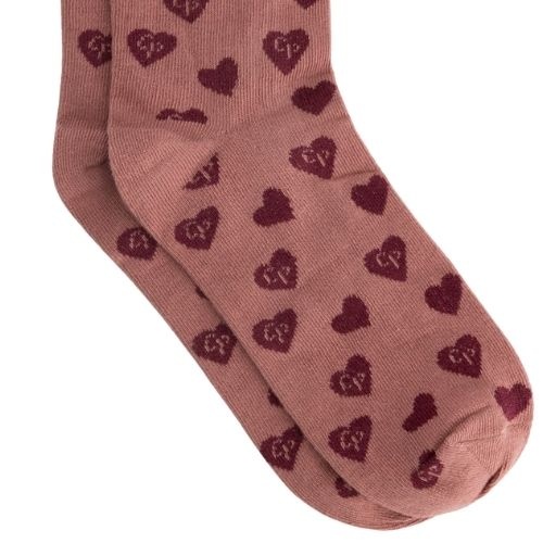 Charlie Petite seven socks pink with bordeaux - sokken-3