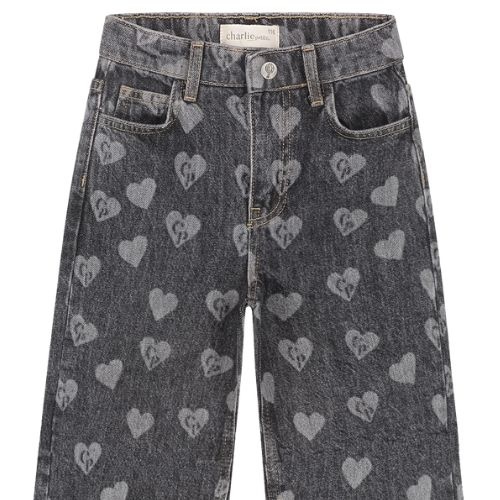 Charlie Petite isae jeans black stone washed - broek-3