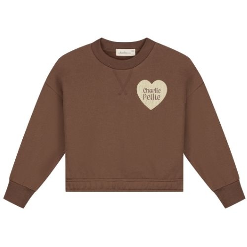 Charlie Petite sara sweater brown - trui-1