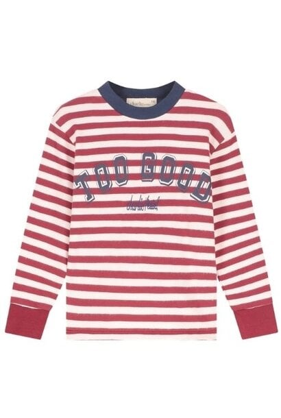 Charlie Petite neil longsleeve stripes bordeaux ecru - shirt