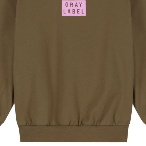 Gray Label logo dropped shoulder sweater gots woody bubblegum - trui-4
