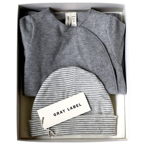 Gray Label baby gift set gray melange - geboorteset-1