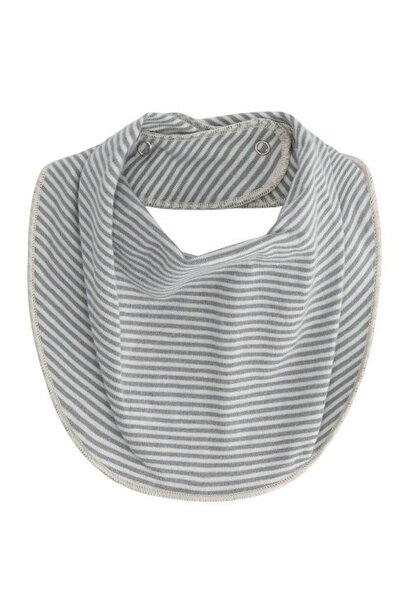 Gray Label baby bib gots stone gray cream - slab