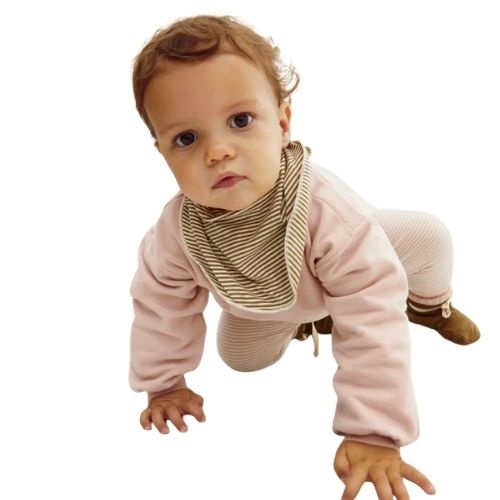 Gray Label baby bib gots woody cream - slab-2