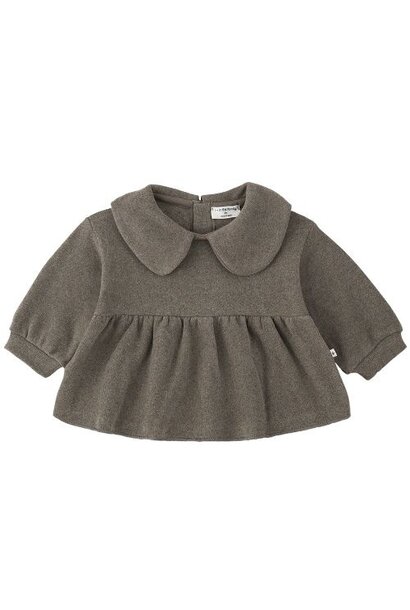 1+ in the family bonassola collar blouse dark-taupe