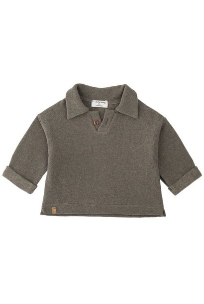 1+ in the family monterosso polo sweater dark-taupe