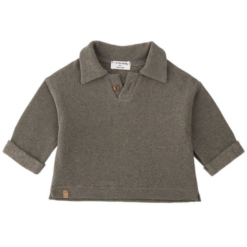 1+ in the family monterosso polo sweater dark-taupe-1
