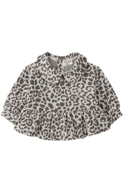 1+ in the family ferrara collar blouse dark-taupe