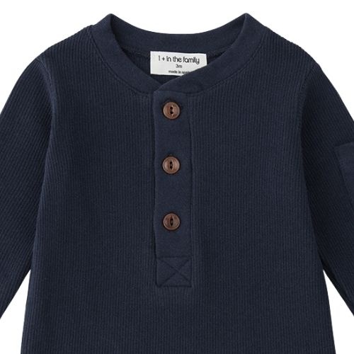 1+ in the family cuneo henley t-shirt blue-2