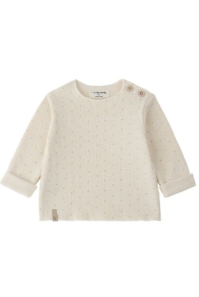 1+ in the family perpignan l.sleeve t-shirt ecru