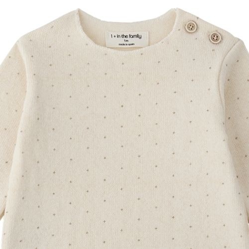 1+ in the family perpignan l.sleeve t-shirt ecru-2
