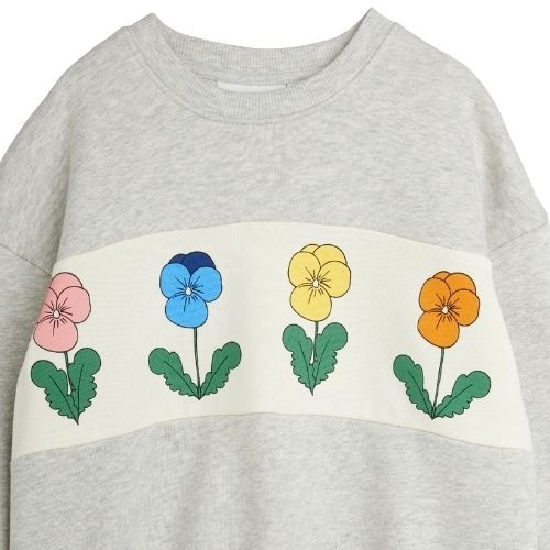 Mini Rodini violas panel sweatshirt grey melange-2