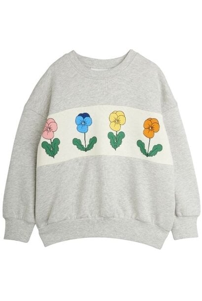 Mini Rodini violas panel sweatshirt grey melange