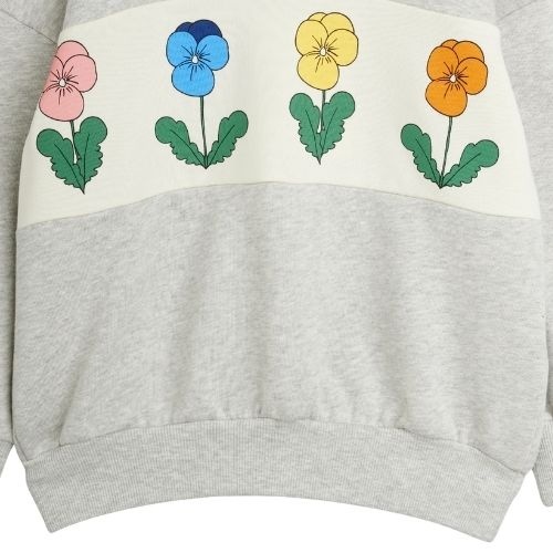 Mini Rodini violas panel sweatshirt grey melange-3